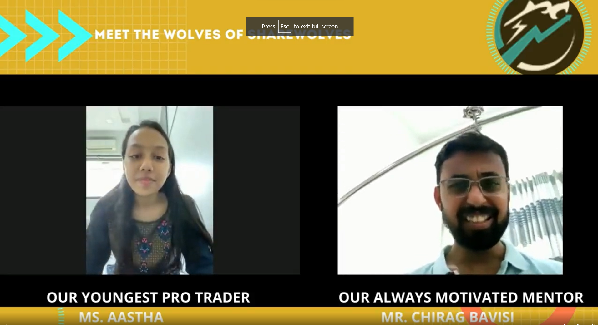 Meet our lady Warren Buffet and the youngest Pro trader Ms. Astha. 